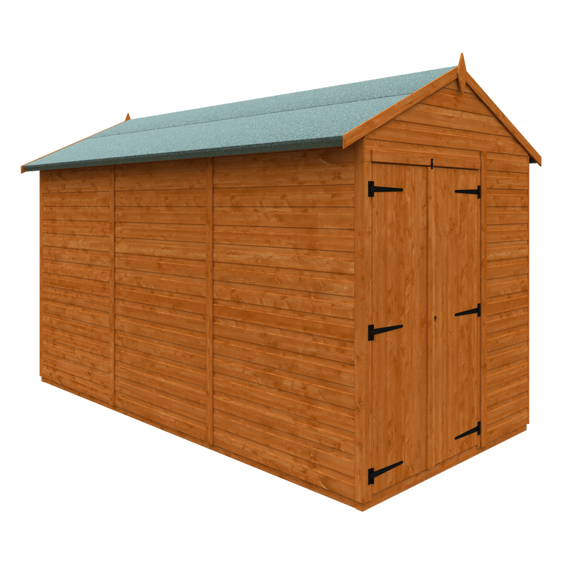 Modular Double Door Windowless Shiplap Timber Apex Shed