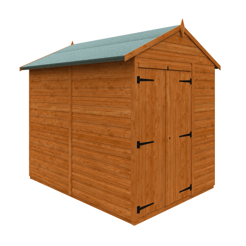 Modular Double Door Windowless Shiplap Timber Apex Shed