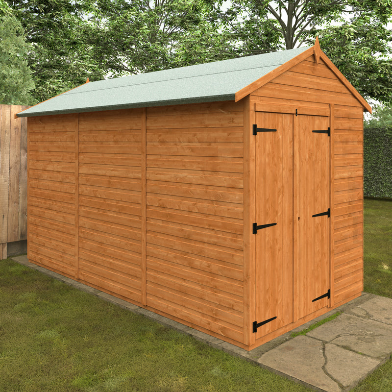 Modular Double Door Windowless Shiplap Timber Apex Shed