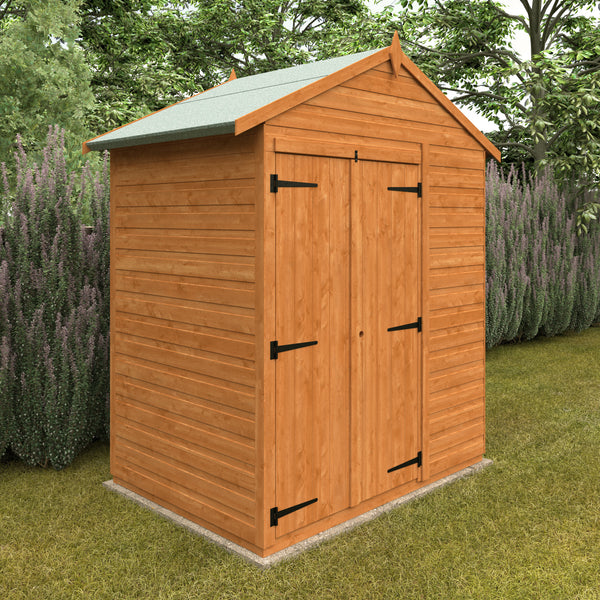 Modular Double Door Windowless Shiplap Timber Apex Shed