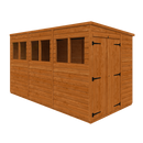 Modular Double Door Shiplap Timber Pent Shed