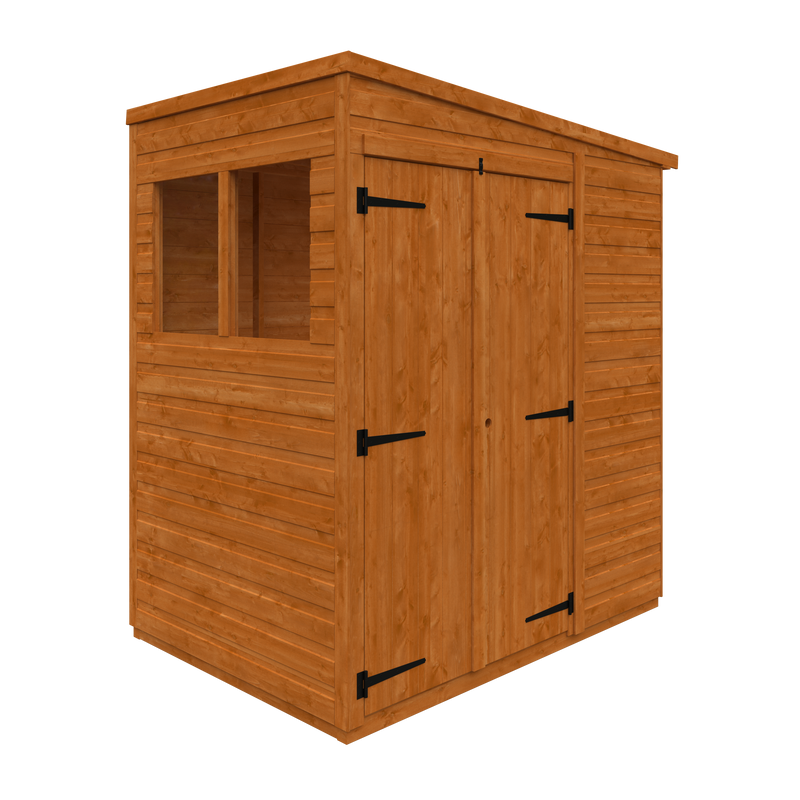 Modular Double Door Shiplap Timber Pent Shed