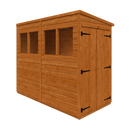 Modular Double Door Shiplap Timber Pent Shed