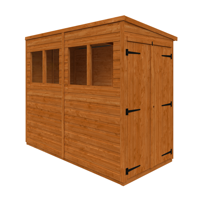 Modular Double Door Shiplap Timber Pent Shed