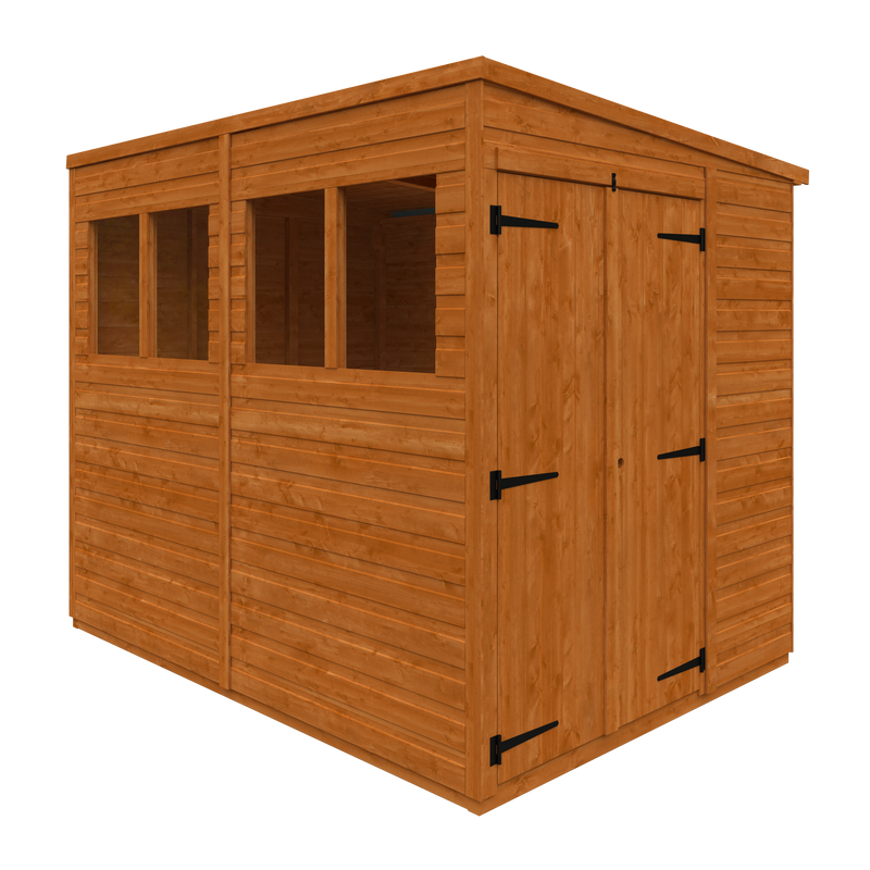 Modular Double Door Shiplap Timber Pent Shed