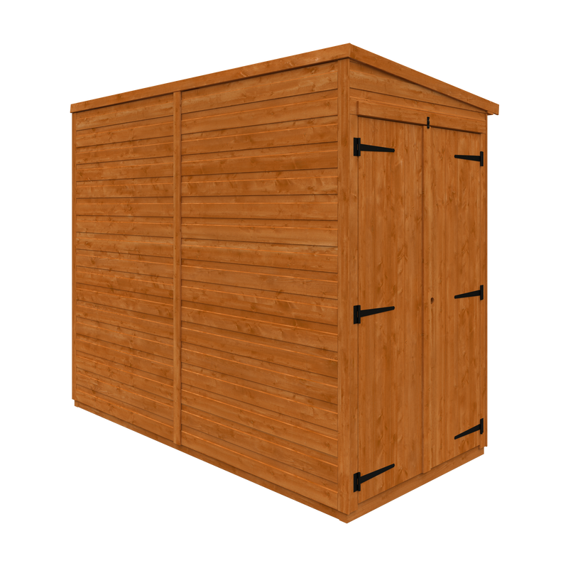 Modular Double Door Windowless Shiplap Timber Pent Shed