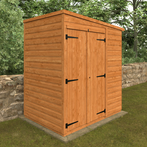 Modular Double Door Windowless Shiplap Timber Pent Shed