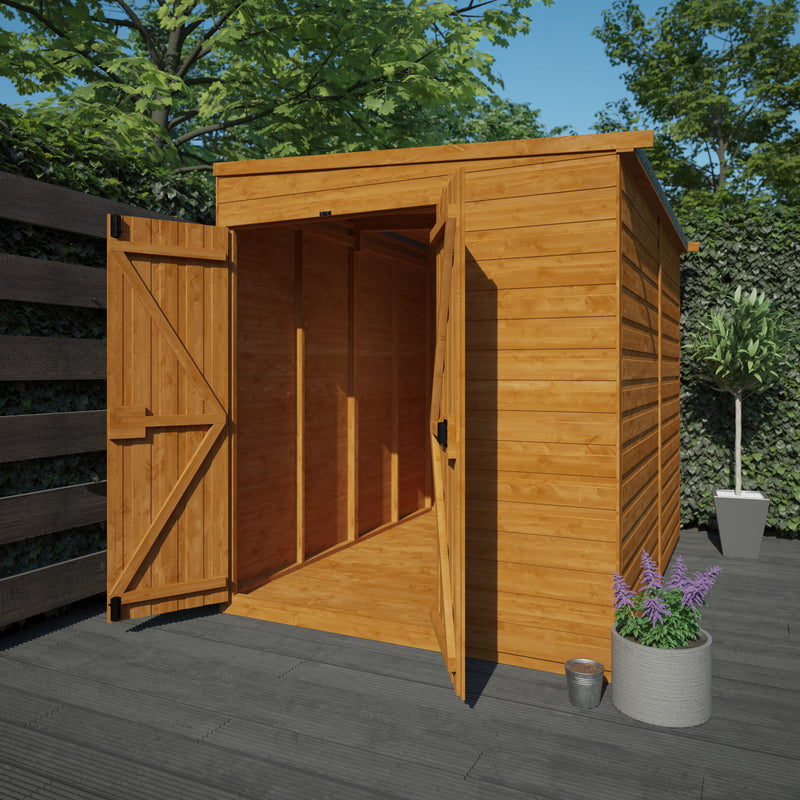 Modular Double Door Windowless Shiplap Timber Pent Shed