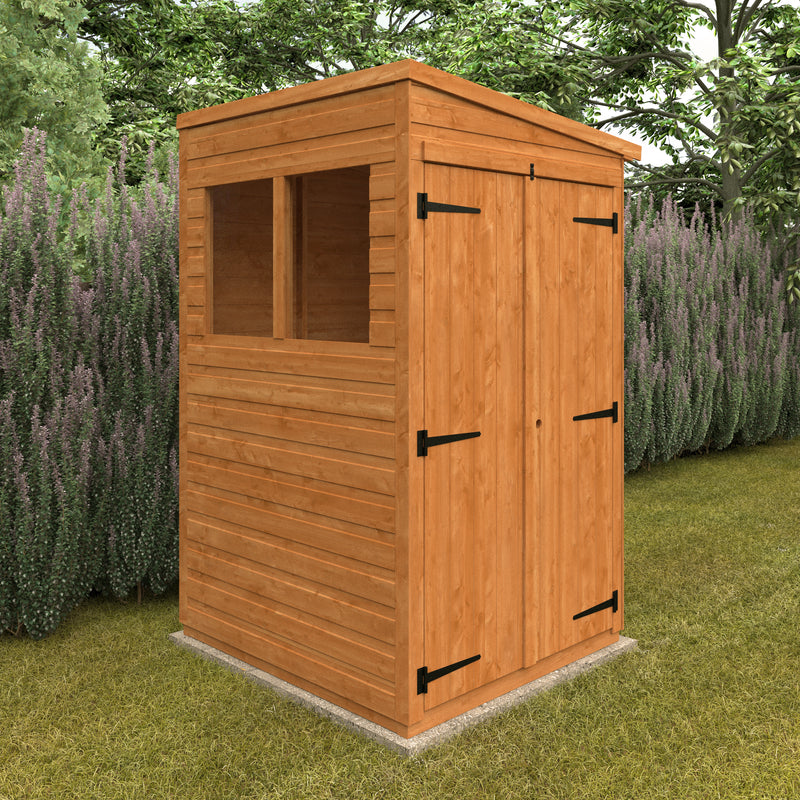 Modular Double Door Shiplap Timber Pent Shed