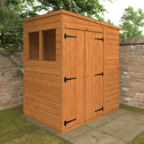 Modular Double Door Shiplap Timber Pent Shed