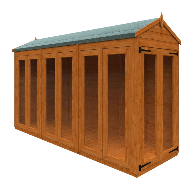 Modular Shiplap Timber Apex Full Pane Summerhouse