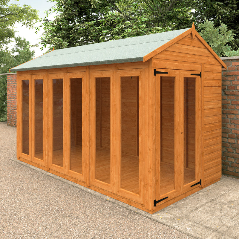 Modular Shiplap Timber Apex Full Pane Summerhouse