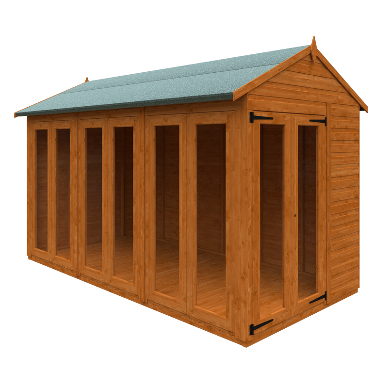 Modular Shiplap Timber Apex Full Pane Summerhouse