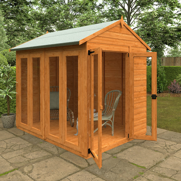 Modular Shiplap Timber Apex Full Pane Summerhouse