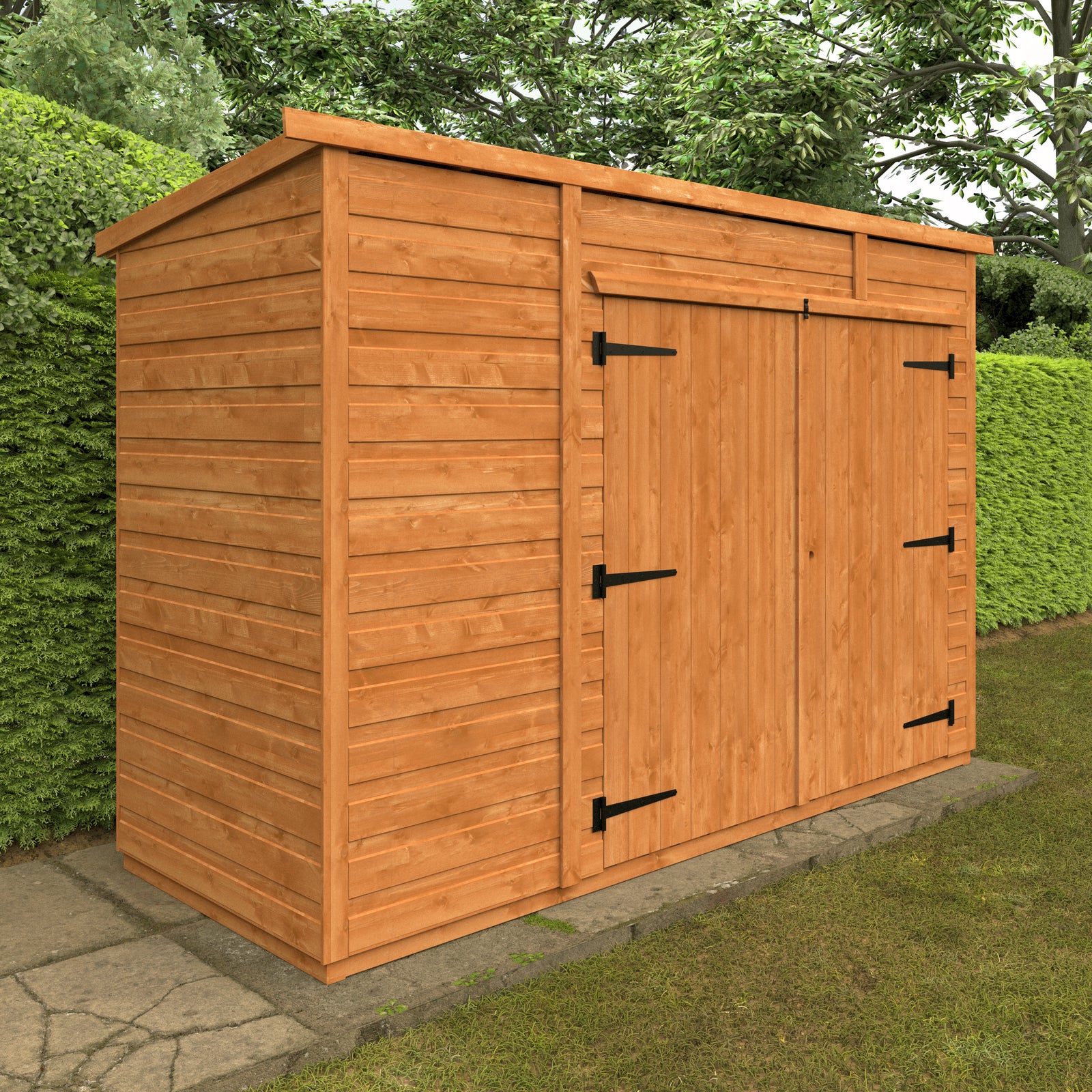 Modular Shiplap Timber Pent Bike Store - Broadfield Garden Buildings