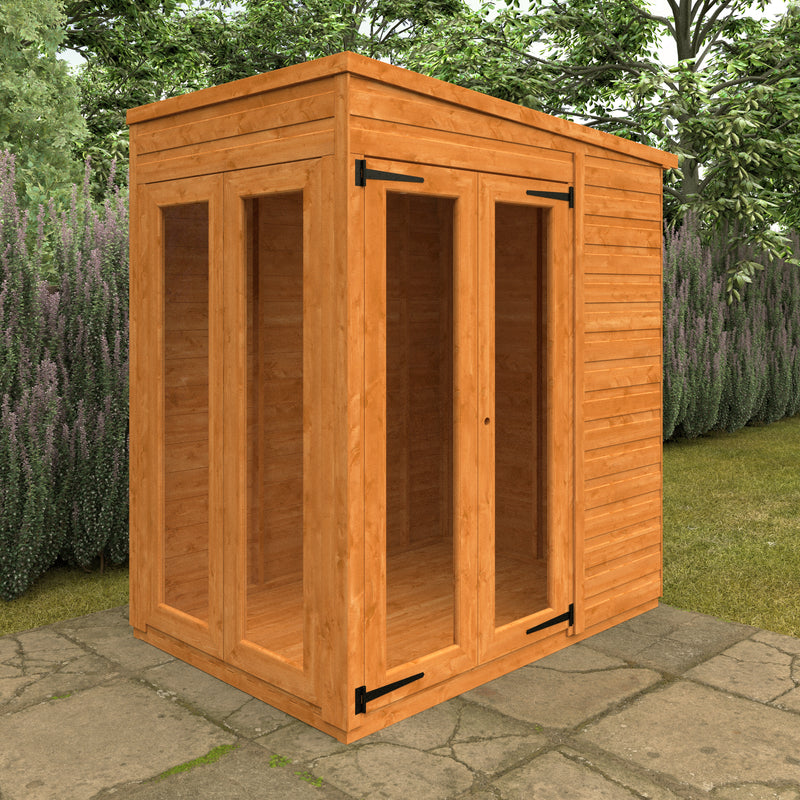 Modular Shiplap Timber Pent Full Pane Summerhouse