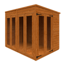 Modular Shiplap Timber Pent Full Pane Summerhouse